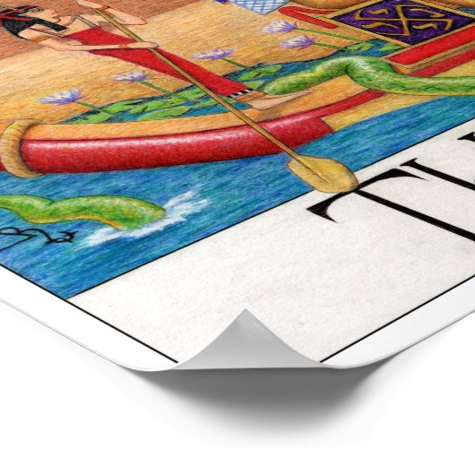 The Sun tarot card ポスター (角)