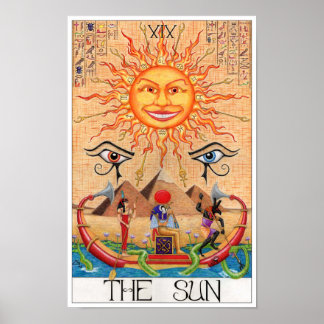 The Sun tarot card ポスター