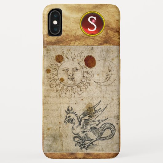 THE SUN THE MOON AND BASILISK PARCHMENT モノグラム Case-Mate iPhoneケース (裏面)