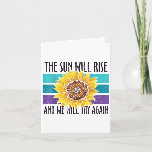 The Sun Will Rise Sunflower Suicide Prevention カード (正面)