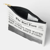 The Surf Times Newspaper She Owns The Waves アクセサリーポーチ (見開き)