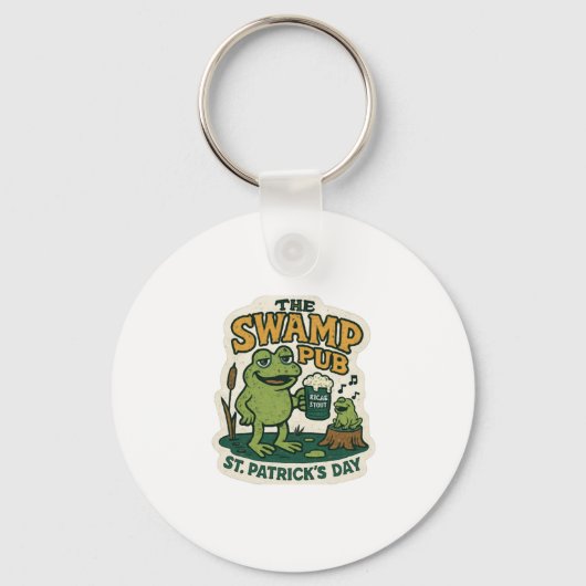 The Swamp Pub Frog St.Patrick's Day キーホルダー (正面)