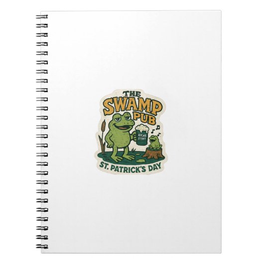 The Swamp Pub Frog St.Patrick's Day ノートブック (正面)