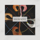 The Swan, Group IX, No.7 by Hilma af Klint スクエア名刺 (正面)