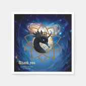 The Swan Who Guards the Moon.  スタンダードカクテルナプキン (正面)