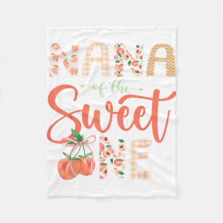 The Sweet One Peach なな 1歳の誕生日おめでとう フリースブランケット