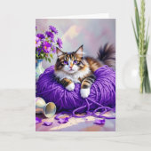 The Sweetest Cat Themed  Birthday Card for Her カード (正面)