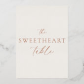 The Sweetheart Table Sign  箔招待状 (正面)