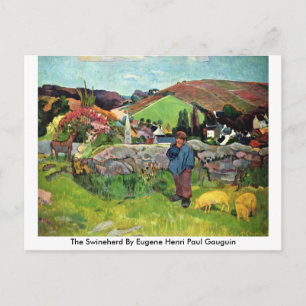 The Swineherd By Eugene Henri Paul Gauguin ポストカード
