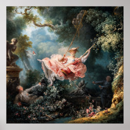 The Swing by Jean-Honore Fragonard ポスター