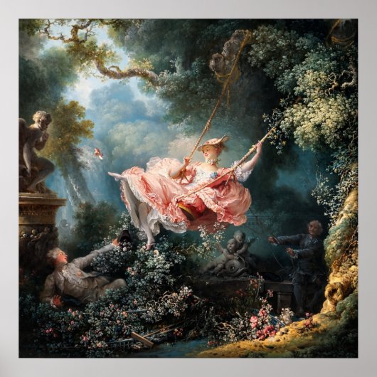The Swing by Jean-Honore Fragonard ポスター (正面)