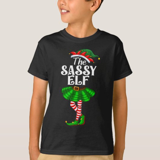 The Sy Elf Xmas Funny Christmas Matching Family Pa Tシャツ (正面)