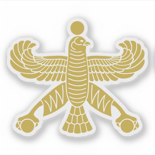 The symbol of the Achaemenid Falcon, Iran シール (正面)