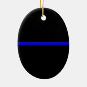 The Symbolic Thin Blue Line Statement セラミックオーナメント