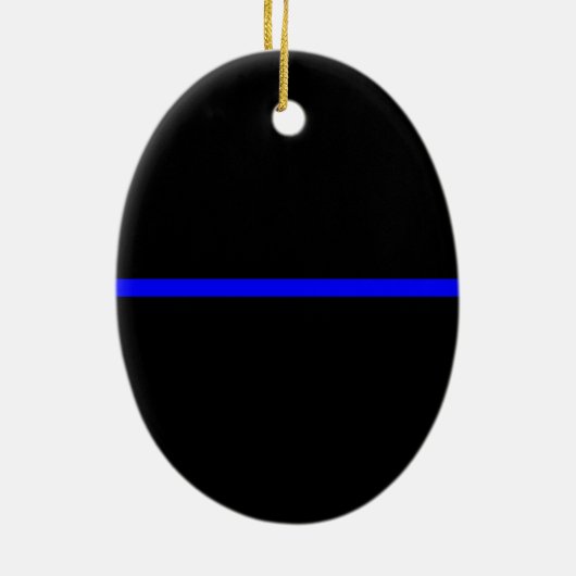 The Symbolic Thin Blue Line Statement セラミックオーナメント (裏面)
