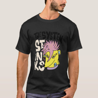 The System Stinks - Rebel Rat Illustration Tシャツ
