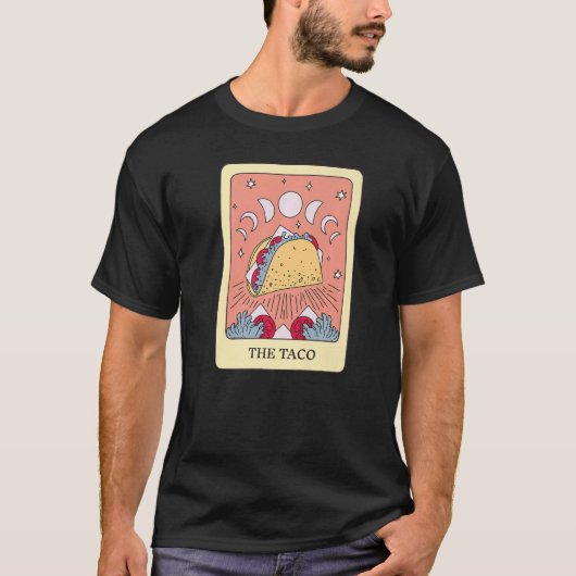 The Taco Foodie Tarot Card Taco Lover Fortune Tell Tシャツ (正面)