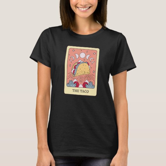 The Taco Foodie Tarot Card Taco Lover Fortune Tell Tシャツ (正面)