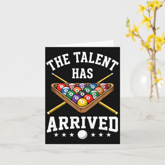 The Talent Has Arrived Funny Billiards Ol Player  カード (黄色い花)