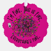 The Tangled Truth of Holiday Stress オーナメントカード (裏面)