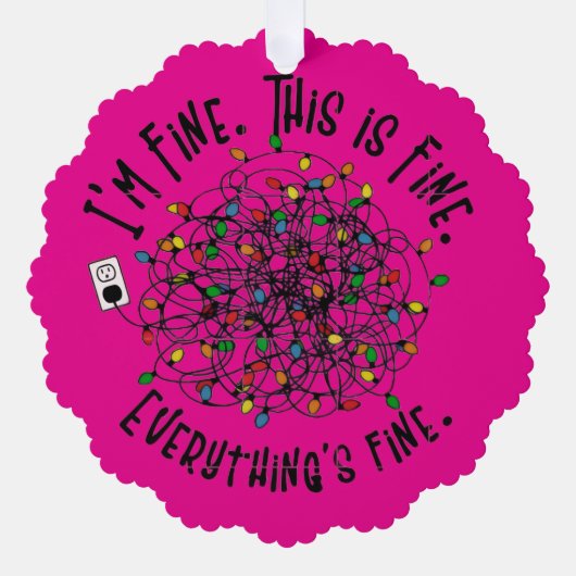 The Tangled Truth of Holiday Stress オーナメントカード (正面)