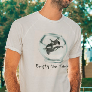 The Tanks Animal Rights Killer Whale Bowlを空にする Tシャツ