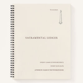 The Taper Flame- Minimalist Sacramental Notebook  ノートブック