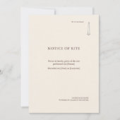 The Taper Flame- Religious Rite Notice Invitation 招待状 (正面)