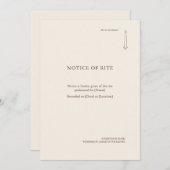 The Taper Flame- Religious Rite Notice Invitation 招待状 (正面/裏面)