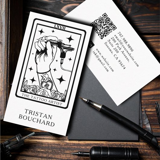The Tattoo Artist Tarot Business Card 名刺