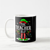 The Teacher Elf Funny Xmas Teachers Christmas Teac コーヒーマグカップ (左)
