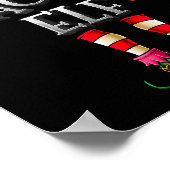 The Teacher Elf Shirt Matching Family Funny Christ ポスター (角)