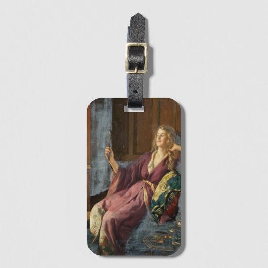 The Teasing Coquette (by John Collier) ラゲッジタグ (正面縦)