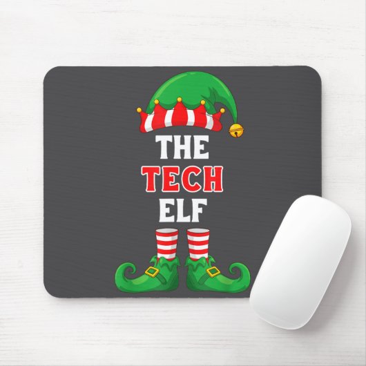 The Tech Elf Shirt Christmas For It Guy Tech Suprt マウスパッド (マウス)