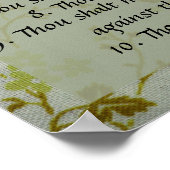 The Ten Commandments bible verse Exodus 20 ポスター (角)