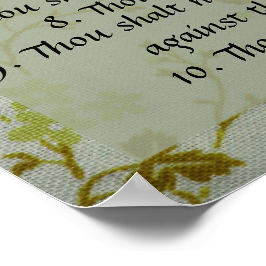 The Ten Commandments bible verse Exodus 20 ポスター (角)