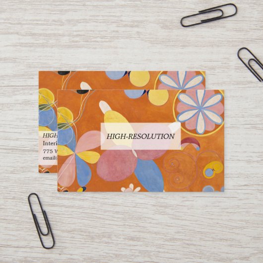 The Ten Largest, Group IV, No.3 by Hilma af Klint 名刺 (正面/裏面インサイチュ)