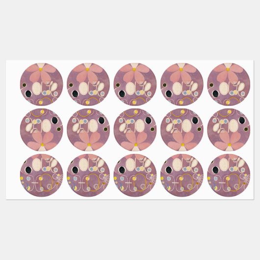 The Ten Largest, Group IV, No.5 by Hilma af Klint ラベル (シート)