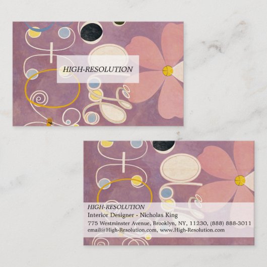 The Ten Largest, Group IV, No.5 by Hilma af Klint 名刺 (正面/裏面)