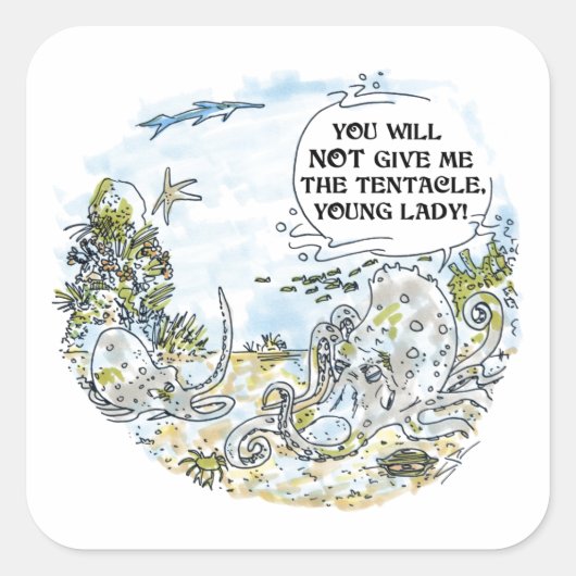 The Tentacle squareステッカー スクエアシール (正面)