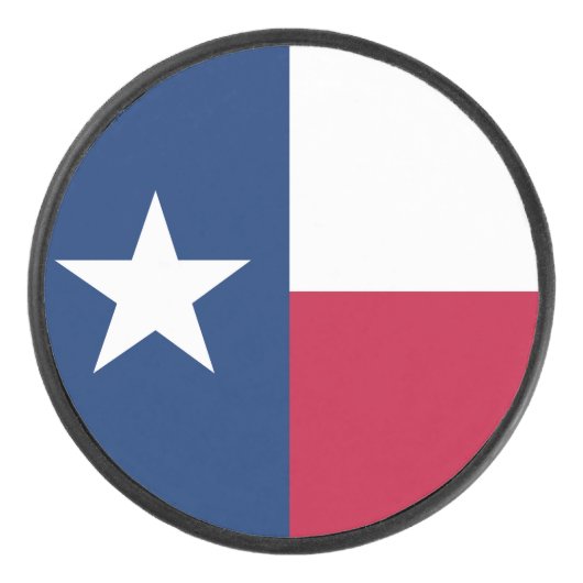 The Texan Lone Star State Flag of Texas アイスホッケーパック (正面)