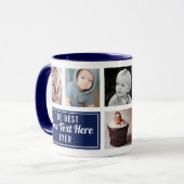The Text 最高の Here Ever Navyのカスタム写真 マグカップ (正面左)
