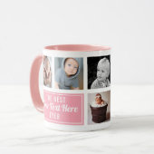 The Text 最高の Here Ever Pinkのカスタム写真 マグカップ (正面左)