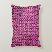 the texture of the knitted fabric with striped pat アクセントクッション (正面(垂直))