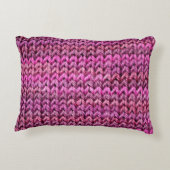 the texture of the knitted fabric with striped pat アクセントクッション (裏面)