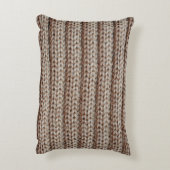 the texture of the plain knitted fabric , brown アクセントクッション (裏面(縦))
