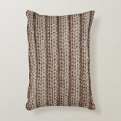 the texture of the plain knitted fabric , brown アクセントクッション (正面(垂直))
