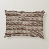 the texture of the plain knitted fabric , brown アクセントクッション (裏面)