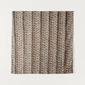 the texture of the plain knitted fabric , brown タペストリー (正面(横))
