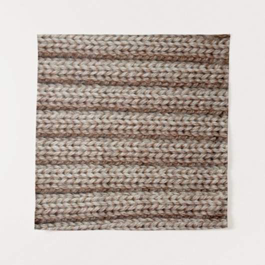 the texture of the plain knitted fabric , brown タペストリー (正面)